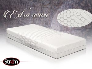 Extra Sense Στρώμα ανατομικό ημισκληρού τύπου χωρίς ελατήρια με πολλαπλές ζώνες στήριξης. Είναι κατασκευασμένο από Visco Memory Elastic Foam που προσφέρει ξεκούραστο και ανατομικό ύπνο. Το πάχος του είναι 25 εκατοστά.